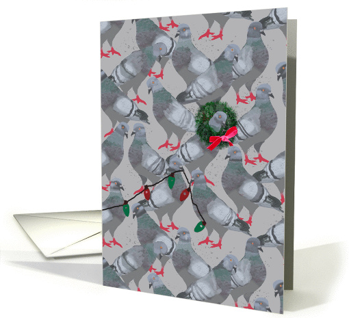 Pigeons Merry Christmas from New York City card (1361314)