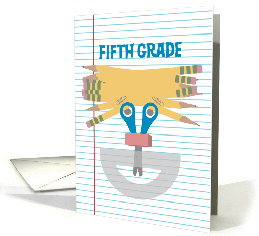 Fifth Grade Teacher, Happy Face for Teacher Appreciation Day card