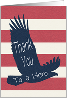 Thank You To a Hero, Military Service card