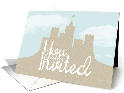 Sandcastle Beach Wedding Invitation card (1380118)