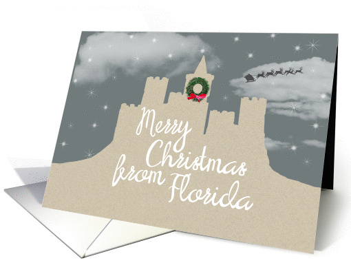 Sandcastle Merry Christmas from Florida card (1380552)