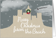 Sandcastle Merry Christmas from the Beach Card