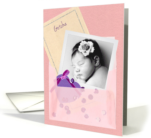Custom Photo, Girl Gotcha Day Card for Daughter card (1383348)
