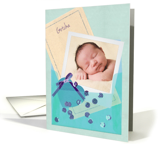 Custom Photo, Gotcha Day Card for Son card (1383356)
