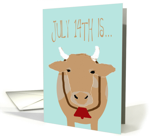 Birthday on Cow Appreciation Day, July 14th card (1385638)