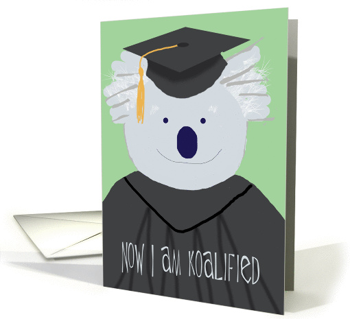 Funny Koala Bear Graduation Announcement card (1385776)