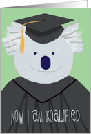 Funny Koala Bear Graduation Announcement card