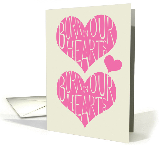Announcement Lesbian Couple Adoption of a Baby Girl card (1386828)