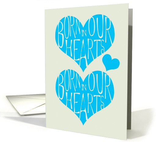 Announcement Gay Couple Adoption of a Baby Boy card (1386832)