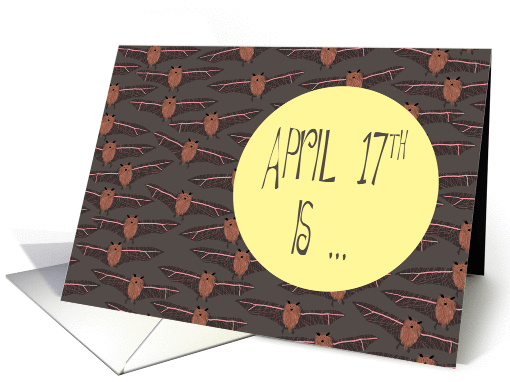 Anniversary on Bat Appreciation Day, April 17th card (1387530)