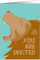 Lion Issuing an Invitation card