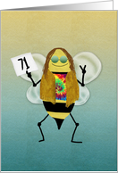 Hippie Bee Day, Happy 71st Birthday card
