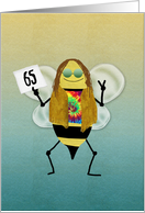 Hippie Bee Day, Happy 65th Birthday card