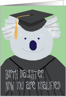 Graduation Congratulations for Birth Daughter, Funny Koala Bear Card