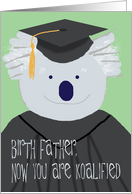 Graduation Congratulations for Birth Father, Funny Koala Bear Card