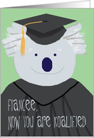 Graduation Congratulations for Fiance, Funny Koala Bear Card