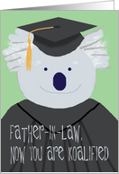 Graduation Congratulations for Father-in-Law, Funny Koala Bear Card