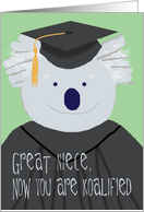 Graduation Congratulations for Great Niece Funny Koala Bear Card