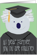 Graduation Congratulations for Partner Funny Koala Bear Card