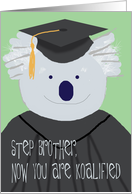 Graduation Congratulations for Step Brother, Funny Koala Bear Card