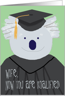 Graduation Congratulations for Wife, Funny Koala Bear Card