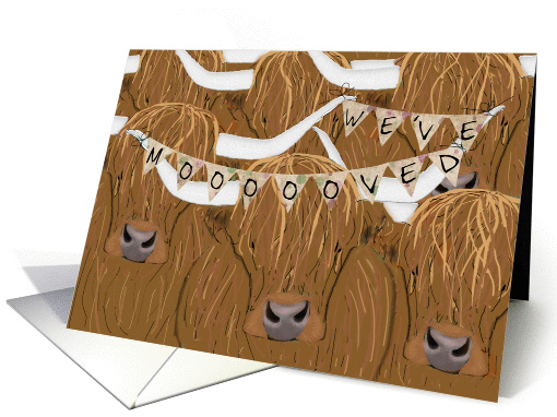 Cow We've Moooooved (Moved) Announcement card (1419430)