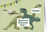 Anniversary on Dinosaur Day, May 15 card