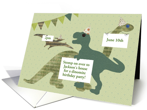 Custom Dinosaur Birthday Party Invitation card (1431124)