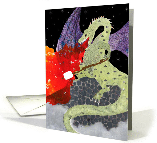 Camp Out Invitation, Dragon Roasting a Marshmallow card (1431188)