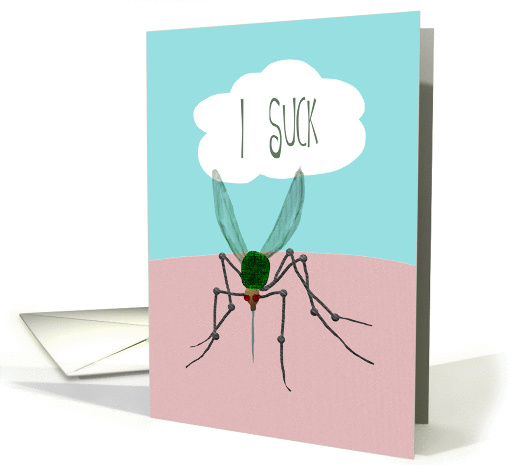 Apology Card Featuring a Mosquito card (1431436)