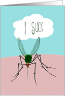 Apology Card Featuring a Mosquito card
