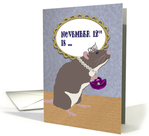 Birthday on Fancy Rat and Mouse Day, November 12th card (1435082)