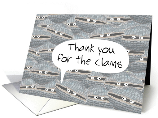 Thank You for the Donation Money (Clams) card (1436512)