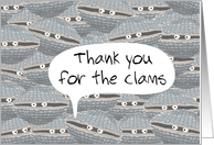 Thank You for the Donation Money (Clams) card