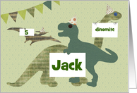 Custom Dinosaur Birthday Card