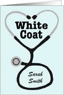 Custom Name White Coat Ceremony Invitation card