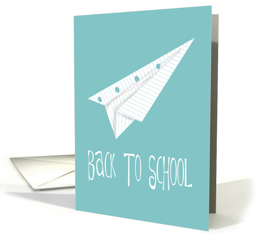 Back to School Party Invitation, Paper Airplane card (1437060)