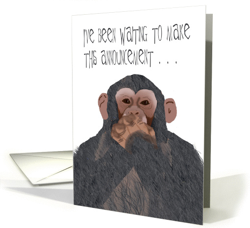 Chimpanzee Pregnancy Announcement card (1437354)
