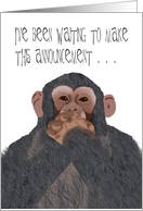 Chimpanzee Pregnancy Announcement card