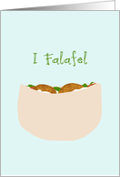 I Feel Awful about my Drunken Behavior Funny Apology Card (I Falafel) card