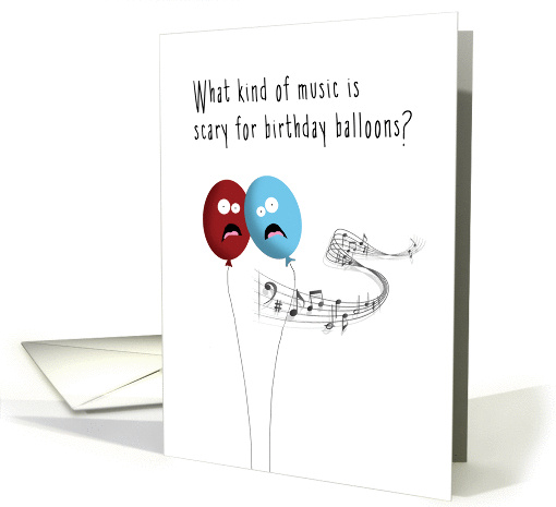 Birthday Balloons, Pop Music Joke card (1437876)