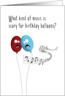 Birthday Balloons, Pop Music Joke card