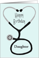 Stethoscope Heart - Custom Relationship Birthday for Doctor card