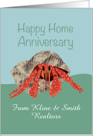 Custom Happy Home Anniversary Hermit Crab card