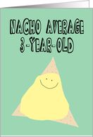 Funny Birthday Card for a 3-year-old card
