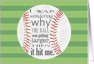 Baseball Themed Birthday Card