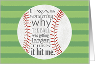 Fun Thank You Card for Baseball Coach card