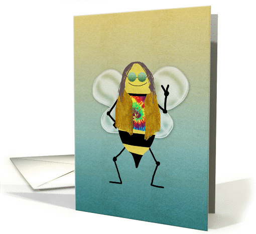 Hippie Bee Day, Happy Birthday card (1445938)