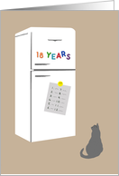 18 Year Anniversary of 12 Step Recovery Shown in Retro Fridge Magnets card