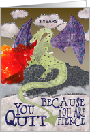 Congratulations on 3 Year Anniversary of Quitting Smoking card